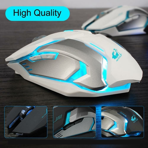 Ninja Dragon Stealth 7 Wireless Silent LED Gaming Professional Mouse