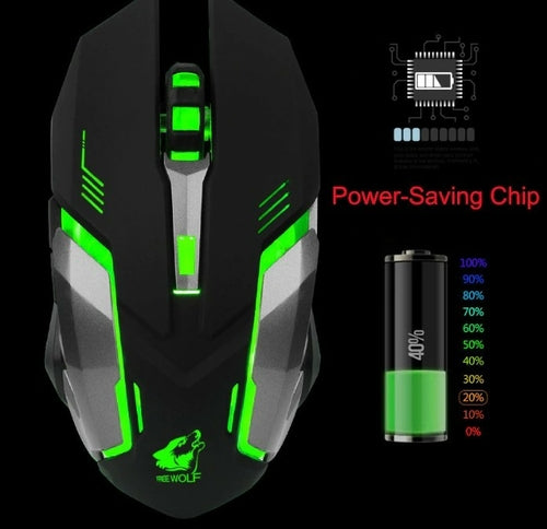 Ninja Dragon Stealth 7 Wireless Silent LED Gaming Professional Mouse